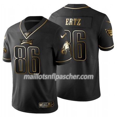 Maillot Philadelphia Eagles Zach Ertz 86 Nike Noir Golden Edition 100th - Homme